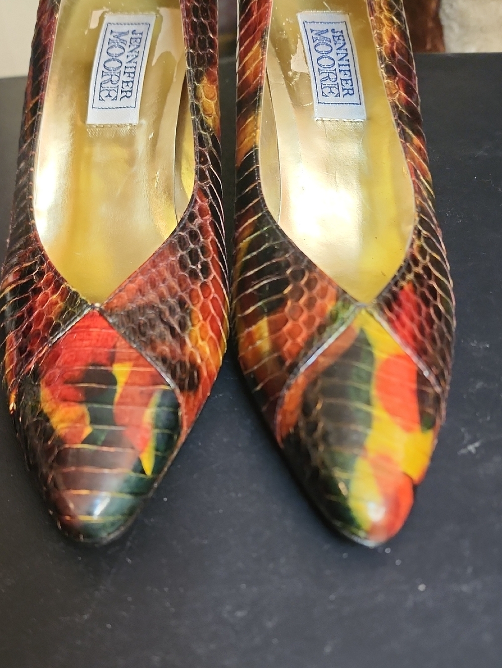 Vintage Jennifer Moore Snakeskin Pumps - Picture 3 of 6